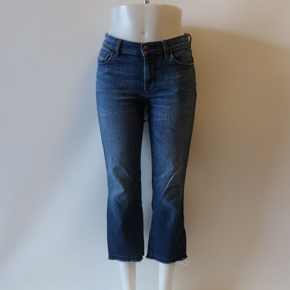 J BRAND DENIM RAW EDGE CROPPED DENIM JEANS 28 * - Picture 2 of 14